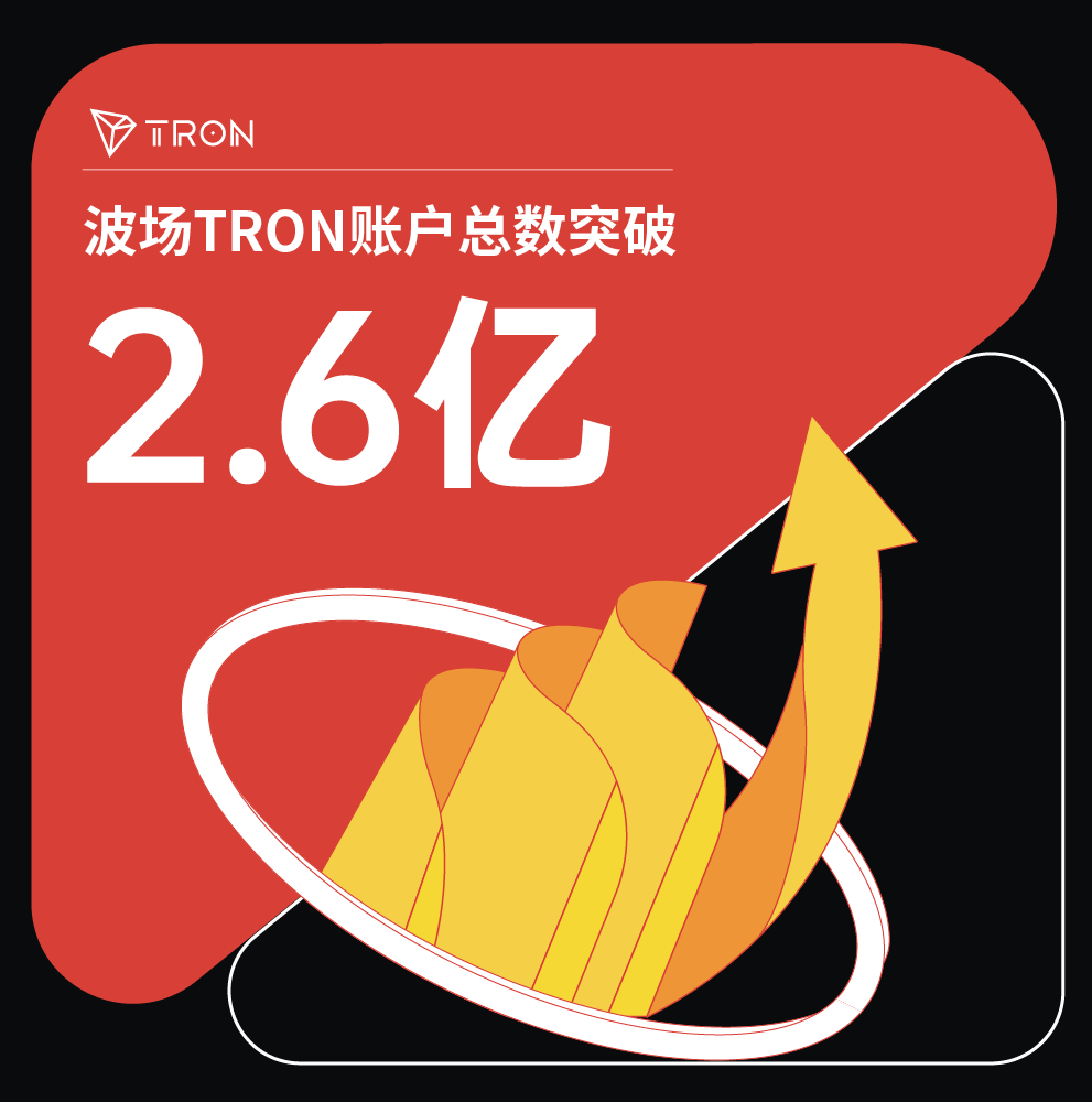 数据突破 | ​波场TRON账户总数突破2.6亿